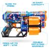 imageXSHOT Skins Dread Sonic Robotnik Blaster with 24 Darts  Malice Skin by ZURU Double Rotating Barrels Air Pocket Dart Technology Toy Foam Blaster for Kids Teens and AdultsRace Team