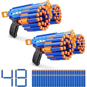 imageXSHOT Insanity Manic Blaster Dual Pack by ZURU with 48 Darts Air Pocket Technology Darts and Dart Storage Outdoor Toy for Boys and Girls Teens and Adults