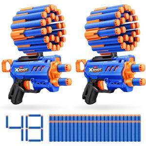 imageXSHOT Insanity Micro Blaster Dual Pack by ZURU with 48 Air Pocket Technology Foam Darts and Dart Storage Outdoor Toy for Boys and Girls Teens and Adults Aged 8