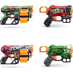 imageXSHOT Skins Dread ampamp Menace 4 Pack  48 Darts by ZURU Easy Reload Toy Foam Dart Blaster for Kids Teens Adults Frustration Free Packaging Boom ampamp KO ampamp Game Over ampamp Camo