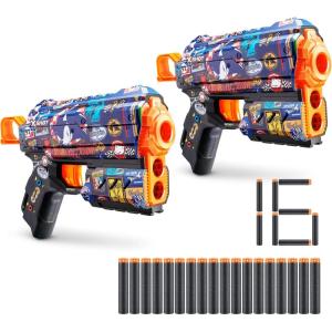 imageXSHOT Skins Flux  Sonic Robotnik 2 Pack  16 Darts by ZURU Easy Reload Air Pocket Dart Technology Toy Foam Dart Blaster for Kids Teens and Adults Frustration Free PackagingRace Team