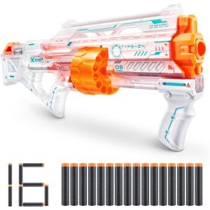 imageXSHOT Skins Last Stand Ghost Blaster by ZURU with 16 Darts Slam Fire Action Air Pocket Dart Technology Toy Foam Blaster for Kids Teens and Adults Ghost