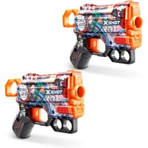 imageXSHOT Skins Menace Blaster  Demon Slayer Skin 2PK by ZURU Demon Slayer Design with 16 Darts Air Pocket Dart Technology Toy Foam Blaster for Kids Teens and AdultsDemon Slayer