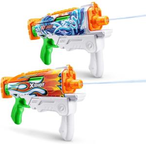imageXShot FastFill Skins Hyperload 2 Pack by ZURU Watergun Water Blaster Toys 2 Blasters Total Fills with Water in just 1 Second Flames and Water Splash