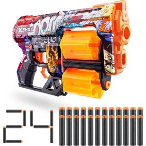 imageXShot Skins Dread  KO 24 Darts by ZURU Easy Reload Air Pocket Technology Toy Foam Dart Blaster for Kids Teens Adults Frustration Free PackagingBoom