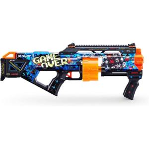 imageXShot Skins Last Stand  Game Over  Spring Pressure Dart Blaster with Drum Magazine 16 Darts ampamp Unique Look