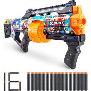 imageXShot Skins Last Stand Blaster  Modern Sonic Skin by ZURU Sonic The Hedgehog Design with 16 Darts Slam Fire Action Air Pocket Dart Technology Toy Foam Blaster for Kids Teens and Adults