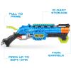 imageXSHOT Dino Attack Claw Hunter 24 Darts  4 Shooting Targets by ZURU XSHOT Blue Foam Dart Blaster Toy Blaster Shotgun Style Twin Barrel Dinosaur Design Toys for Boys Kids Teens Blue