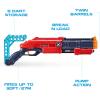 imageXSHOT Excel Vigilante 12 Darts  4 Shooting Targets by ZURU XSHOT Red Foam Dart Blaster Toy Blaster Twin Barrels Pump Action QuickFire Toys for Kids Teens Adults RedRed
