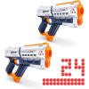 imageXSHOT Chaos Meteor Blaster 2 Pack  24 Darts by ZURU XSHOT White Dart Ball Blaster Toy Blaster Easy Reload Rapid Fire Power Quick Fast Reload Toys for Kids Boys Teens Adults WhiteWhite