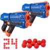 imageXSHOT Chaos Meteor Blaster 2 Pack  24 Darts by ZURU XSHOT White Dart Ball Blaster Toy Blaster Easy Reload Rapid Fire Power Quick Fast Reload Toys for Kids Boys Teens Adults WhiteBlue