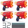 imageXSHOT Excel Micro 20 4 Pack by ZURU with 32 Darts Easy Reload Air Pocket Dart Technology Toy Foam Blaster for Kids Teens and Adults