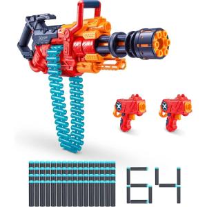 imageXSHOT Excel Crusher ampamp 2 Micros Combo 35Dart Clip  64 Darts by ZURU XSHOT Red Foam Dart Blaster Toy Blaster Belt Automatically Rotates Slam Fire Toys for Kids Teens Adults RedRed