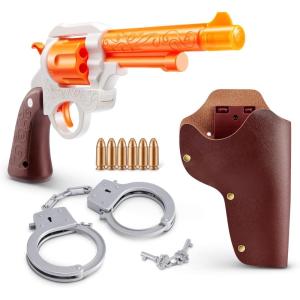 imageXSHOT Role Play Cowboy by ZURU  Western Blaster Role Play Kit with LED Barrel 6 Rounds Handcuffs Holster Outdoor Toy for Kids Ages 5 Teens amp Adults